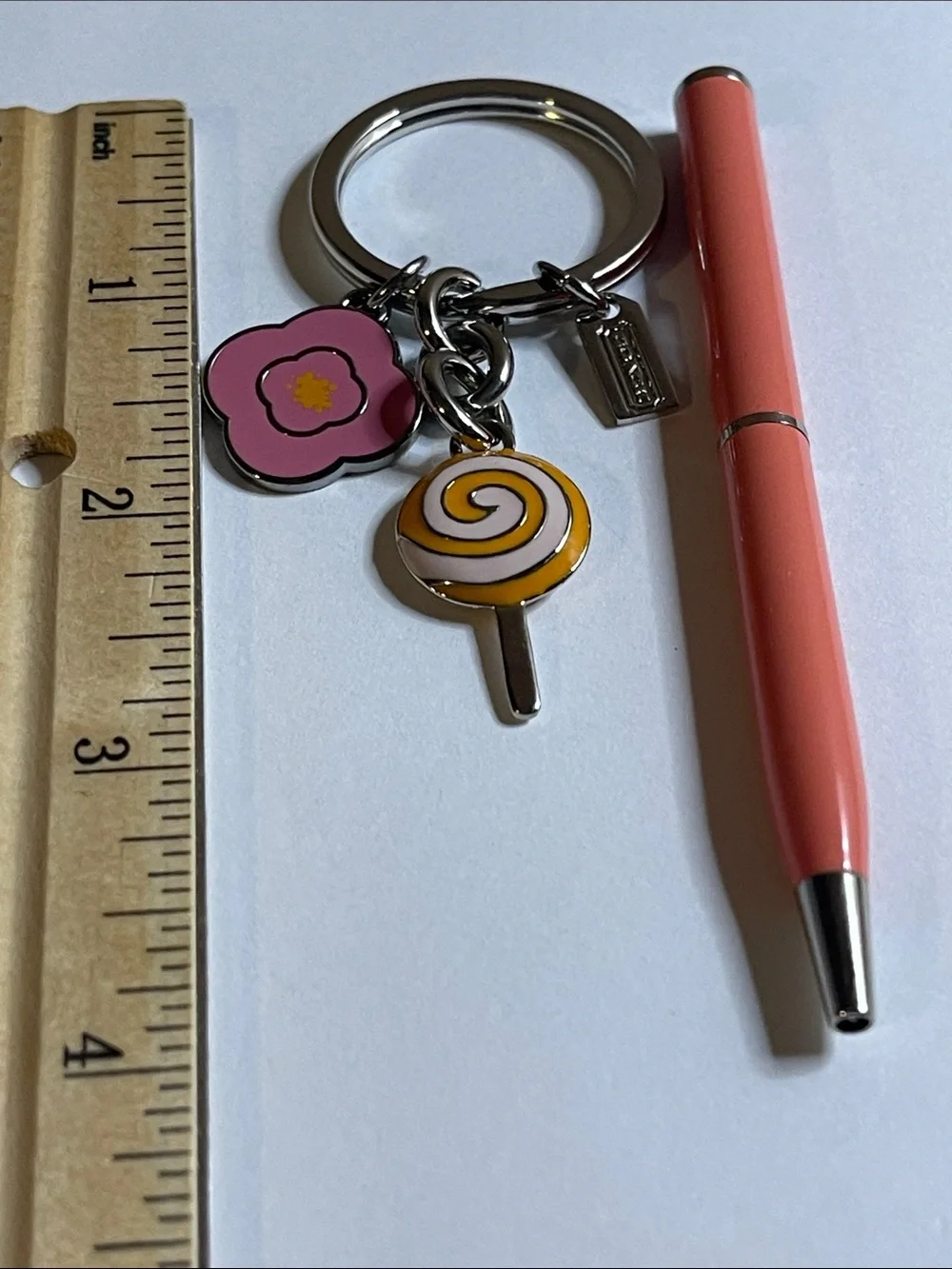 Coach Lollipop Enamel Keychain and Coach Pen